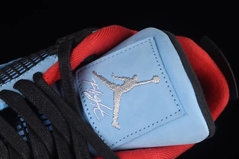 All categories Air Jordan Jordan series basketball shoes Air Jordan 4 foreign trade version Travis Scott Cactus Jack x Air Jordan 4 Retro Joe 4 AJ4 joint model Suede blue 308497-406